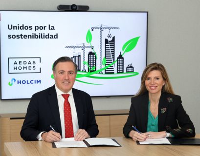 David Martinez CEO de AEDAS Homes y Carmen Diaz Directora General de Holcim Espana